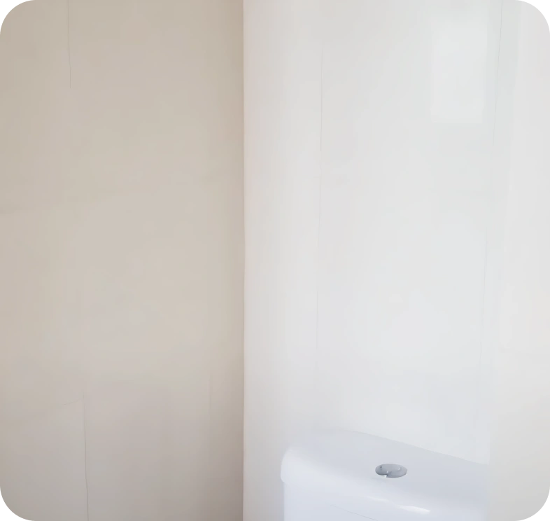 Wall of bathroom before installation